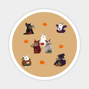 seven Halloween Rabbit Ghost _ Bunniesmee Special halloween edition Magnet